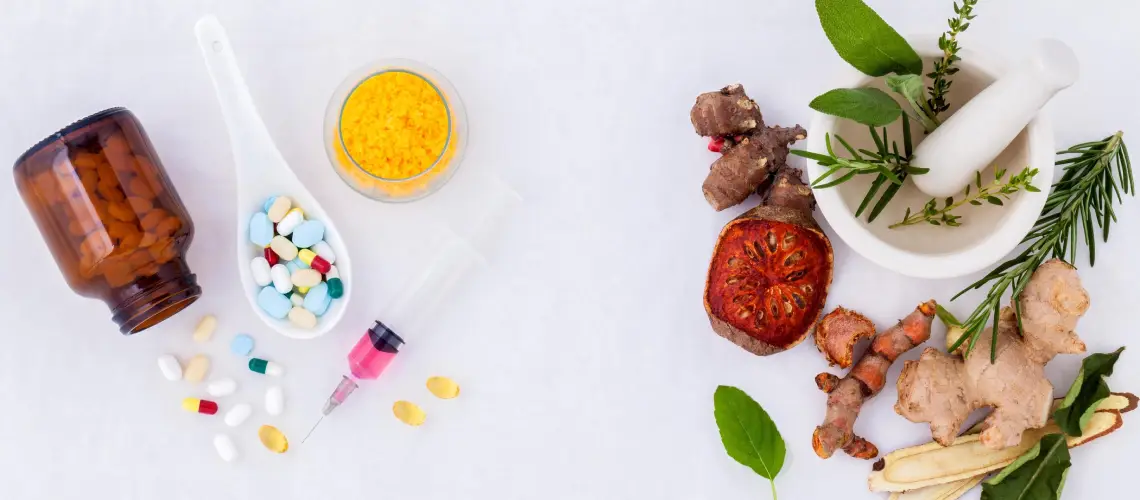 A herbal remedy alongside prescription medication